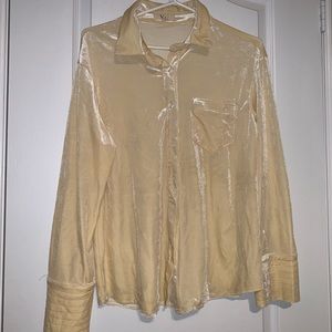 Velvet Cream Yellow Blouse